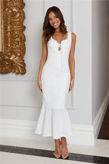 Afternoon Party Midi Dress White