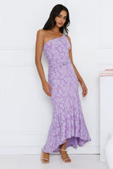 Empowered Girl One Shoulder Maxi Dress Purple