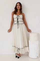 Season Beam Maxi Dress Beige