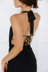 Trixie Halter Maxi Dress Black