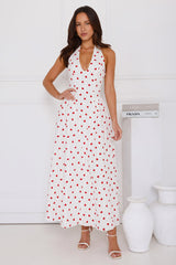 I Love You Halter Maxi Dress White