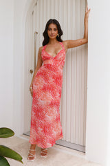 Romance Beachside Maxi Dress Red