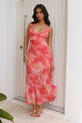 Romance Beachside Maxi Dress Red