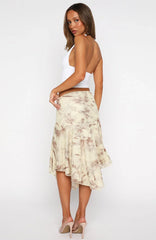Summer In Bali Midi Skirt Golden Dusk