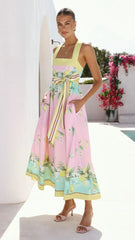 Velma Maxi Dress - Rosé Lemonade