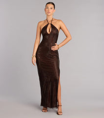 Jessie Fishnet Rhinestone Mermaid Formal Dress