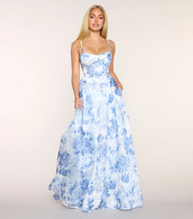 Marielle Floral A-Line Formal Dress