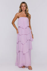 Starlet Season Strapless Maxi Dress Lilac