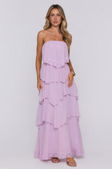 Starlet Season Strapless Maxi Dress Lilac