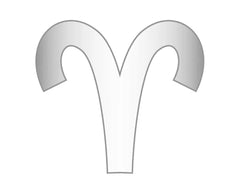 Aries Zodiac Icon - Silver