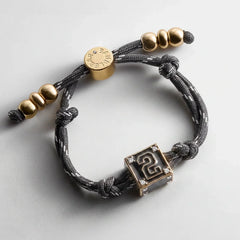 Block Party Varsity Number Custom Bracelet - Onyx Single Digit