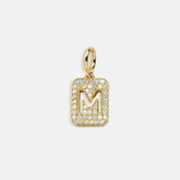 Block Pavé Initial Cluster Charm - M