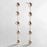 Blair Pearl & Crystal Earrings - Gold/Pearl