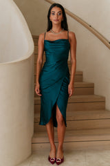 Sweet Danger Midi Dress Dark Green