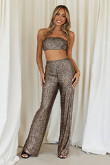 Shimmer Life Sequin Crop Black