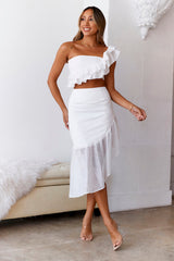 SUR BELLE Key To Wonderland Crop Top White