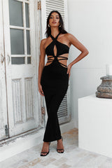 Swinging By Maxi Dress Black