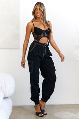 Spicy SZN Cargo Pants Black