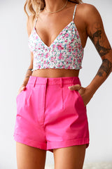 Blooming Blossom Crop Top Pink