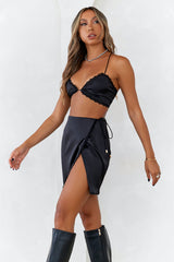 Parisian Chic Crop Top Black