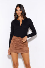 Rewear Ribbed Top Black