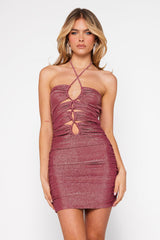 Out Of The Box Shimmer Dress Berry