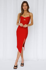 Rock Angel Midi Dress Red