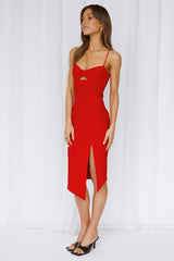 Rock Angel Midi Dress Red