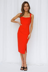 Nights Of Passion Midi Dress Red