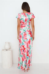 Her Energy Satin Maxi Dress Green