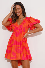 Bayside Love Mini Dress Orange
