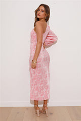 Love As You Are Midi Dress Pink