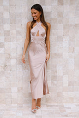 Calling Maria Maxi Dress Beige