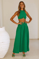 Sunlight Moments Maxi Skirt Green