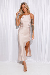 Forever Feels Like This Satin Maxi Dress Champagne