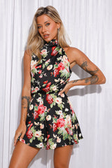 On Film Satin Romper Black
