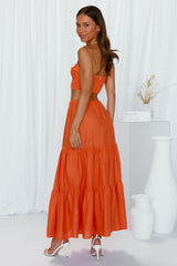 Unwritten Words Maxi Skirt Orange