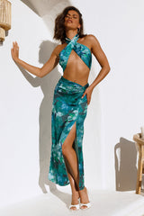 Need One Dance Maxi Skirt Green