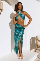 Need One Dance Maxi Skirt Green