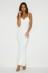Fates Dream Lace Maxi Dress White