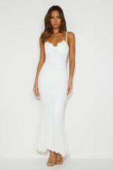 Fates Dream Lace Maxi Dress White