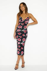 Lucky Learner Midi Dress Black