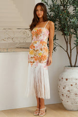 Fresh Flower Affair Midi Dress Multi