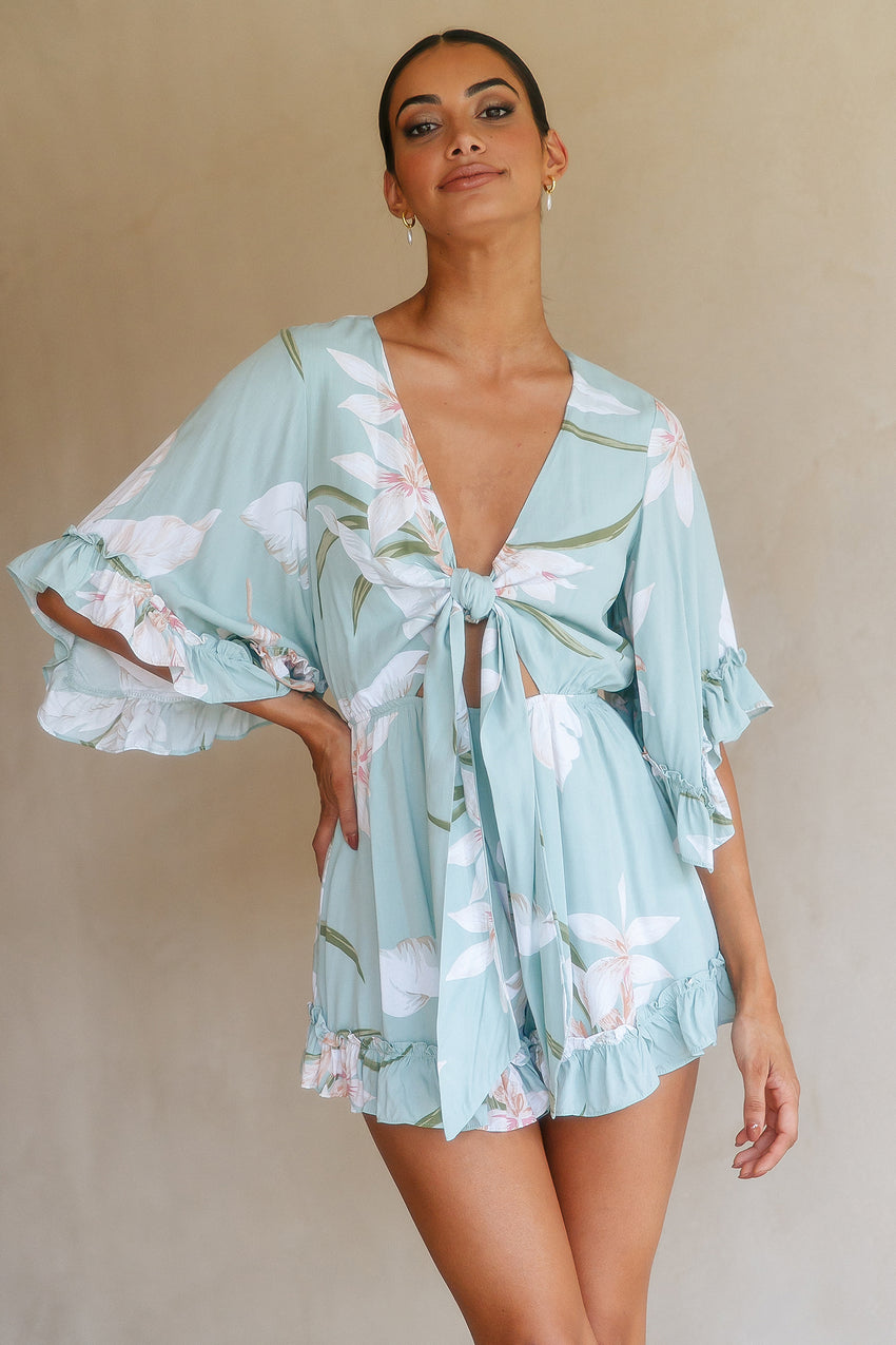 Airy Life Romper Sage