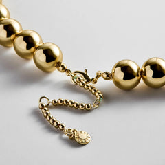 Mini Jane Beaded Necklace - Gold Bead