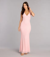 Maya Beaded Sequin Column Formal Dress