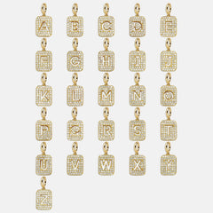 Block Pavé Initial Cluster Charm - D