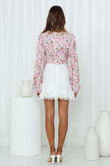 Ballroom Bloom Crop Top Pink