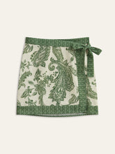 Paisley Print Wrap Skirt