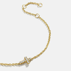 18K Gold Agape Bracelet - Cross